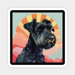 Retro Kerry Blue Terrier: Pastel Pup Revival Magnet