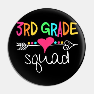 3rd Grade Squad Third Teacher Student Team Back To School Pin