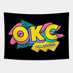 Retro 90s Oklahoma City OKC / Rad Memphis Style / 90s Vibes Tapestry