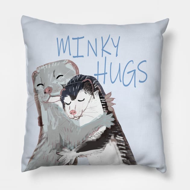 Minky Hugs lettering Pillow by belettelepink