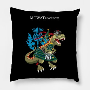 Clanosaurus Rex MOWATsaurus rex Mowat Scotland Ireland Family Tartan Pillow