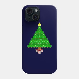 Pascal's Triangle Math Christmas Tree Phone Case