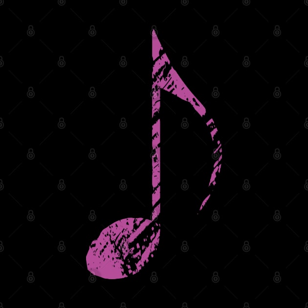Cool Grunge Music Note Purple by Mi Bonita Designs