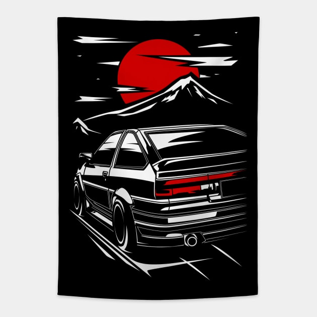 Toyota AE86 Trueno Sprinter Tapestry by racingfactory