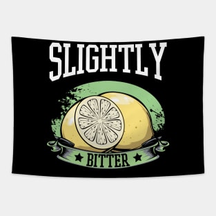 Lemon - Slightly Bitter - Funny Yelloe Fruit Pun Statement Tapestry