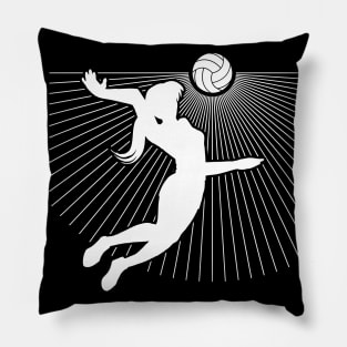 Volleyball Girl Symbol Graphic Pillow