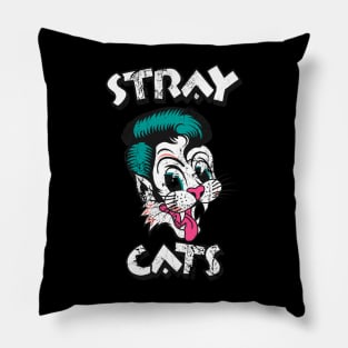 stray cats rockabilly Pillow