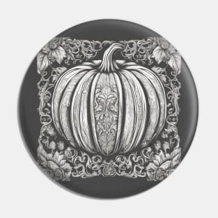 Halloween pumpkin patch intricate design Pin