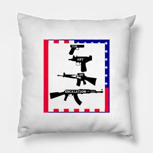 Guns & The Art Of Escalation By Abby Anime(c)(USDistressed) Pillow