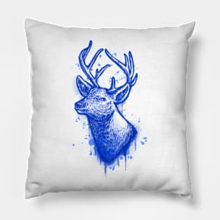 Great Deer Watercolor Pillow