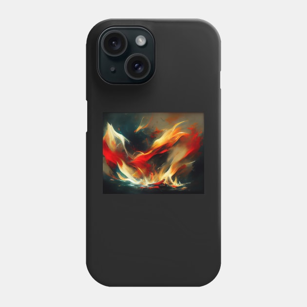 abstract fire 04 Phone Case by heartyARTworks