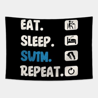 Eat Sleep Swim Repeat Tapestry