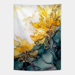 Spring Time - Abstract Alcohol Ink Art Tapestry