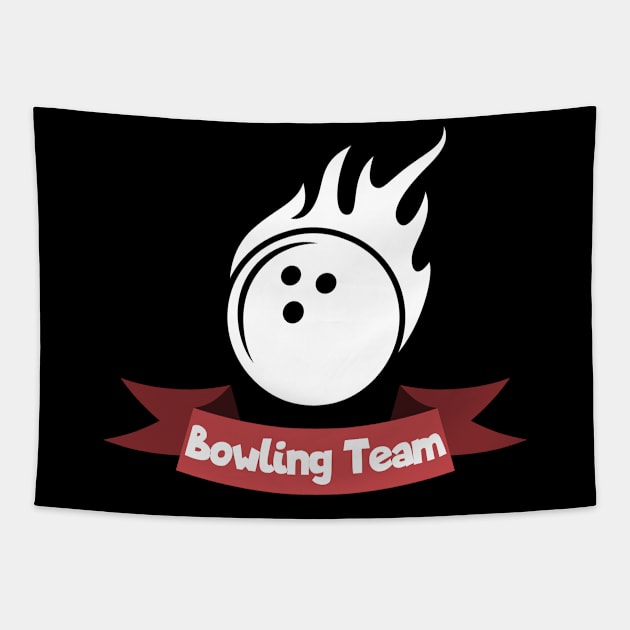 Bowling team Tapestry by maxcode