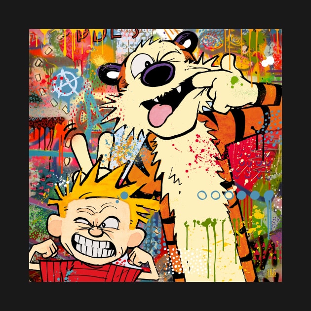 Calvin & Hobbes pop art by christian@heltsort.com