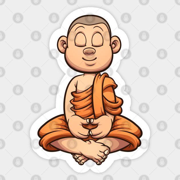 Buddhist monk - Monk - Sticker | TeePublic Buddhist monk - Monk - Sticker | TeePublic