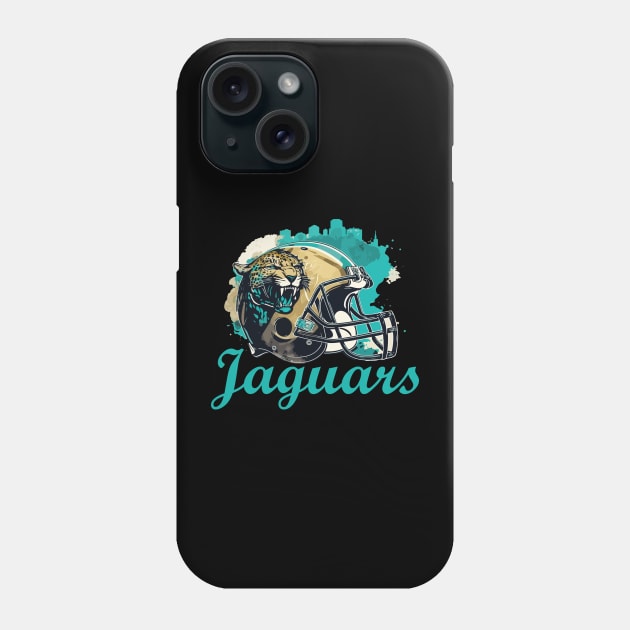 Jaguars Football Team Phone Case by vectrus