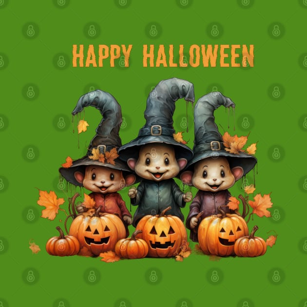 Happy Halloween Pumpkin Parade by TooplesArt