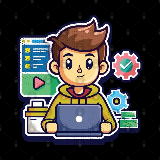 Cute Kid Software Developer by Surrealcoin777