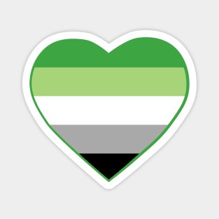 Pride Flag Heart Aromantic Magnet