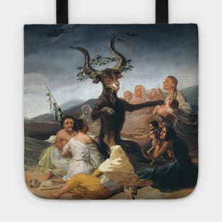 The Witches Sabbath By Francisco Goya | Satanic Art Tote