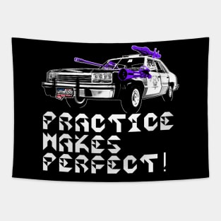 Practice Makes Perfect, v. White Text Tapestry