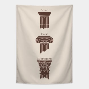 Dark Academia: Greek Columns Tapestry