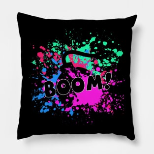 Pink Paint Explosion Pillow