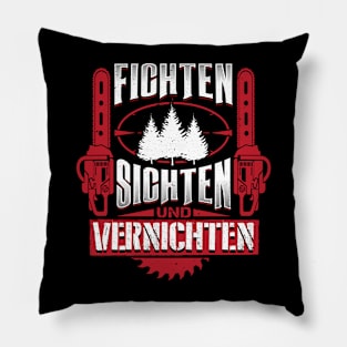 Lumberjack Woodworker Chainsaw Gift Pillow