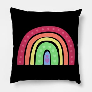 Cute Boho Rainbow Queer Pride Pillow