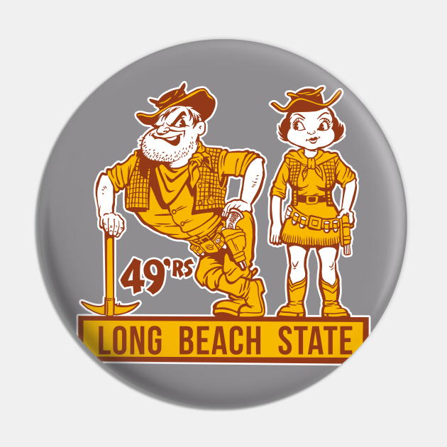Vintage Cal State Long Beach 49er Mascot Couple Cal State Long Beach