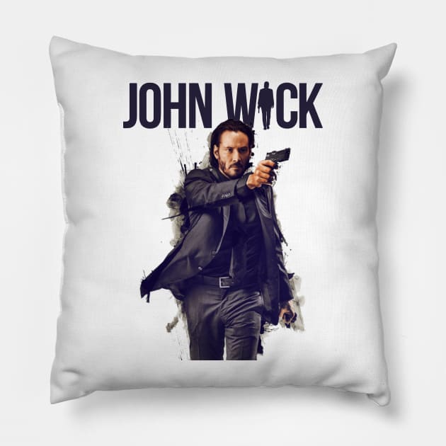 John Wick - Actor Film Pillow by Diamond Creative