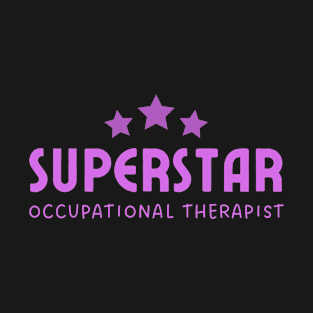 Occupational Therapist Superstar – Typography – Purple T-Shirt