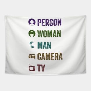 Person Woman Man Camera TV Tapestry