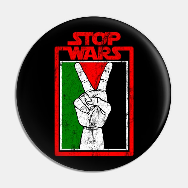 Free Palestine - Stop Wars Pin by Skeletownn