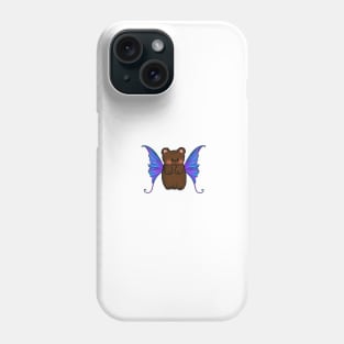 Fairy Teddy Bear with Blue, Teal and Purple  Wings Phone Case