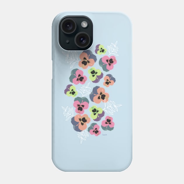 Pansy Phone Case by RanitasArt