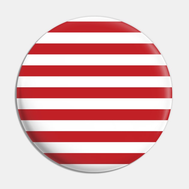 Red White Stripes Pin by Sandra Hutter Designs