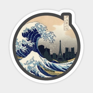 The Great Wave of Paris Magnet