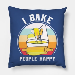 i bake people happy 3 Pillow