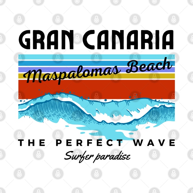 Vintage Maspalomas Beach Gran Canaria Spain by bougieFire