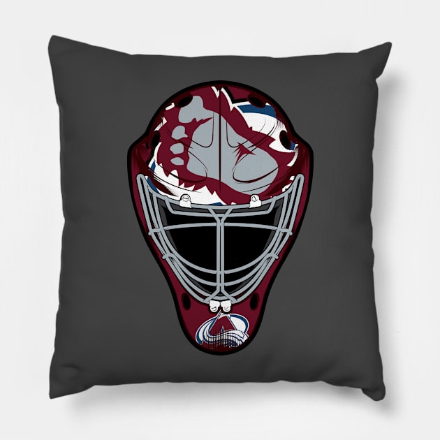 Colorado Foot Goalie Mask Pillow by Mile High Empire