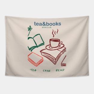 Tea and Books Book Club Tapestry