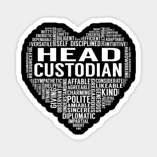 Head Custodian Heart Magnet