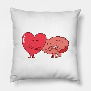 heart and brain relationship Pillow