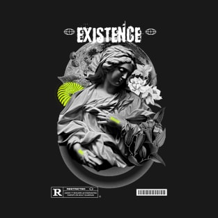 "EXISTENCE" WHYTE - STREET WEAR URBAN STYLE T-Shirt
