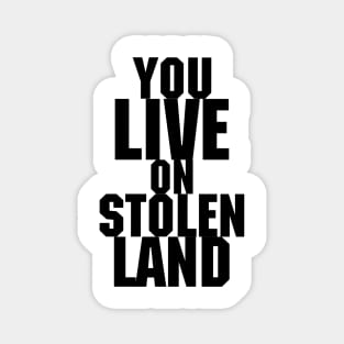 You live on stolen land Magnet