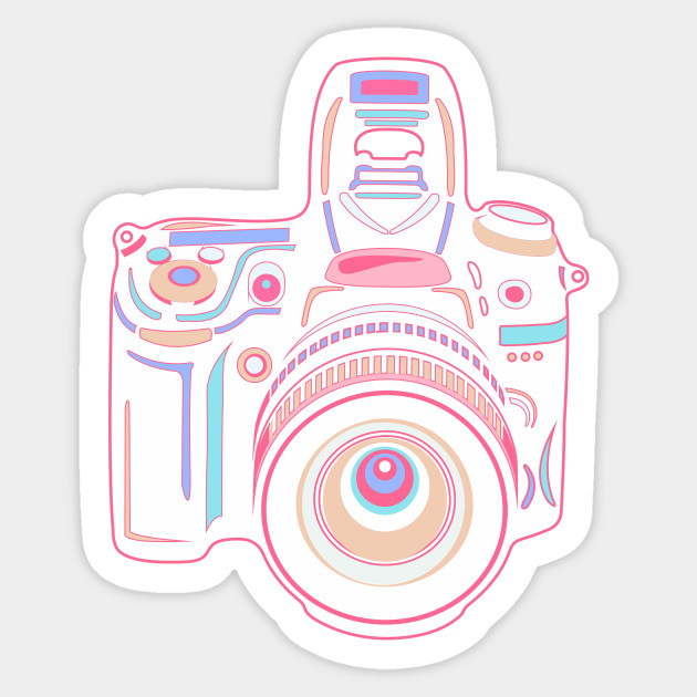 Pastel Camera - Pastel Camera - Sticker | TeePublic
