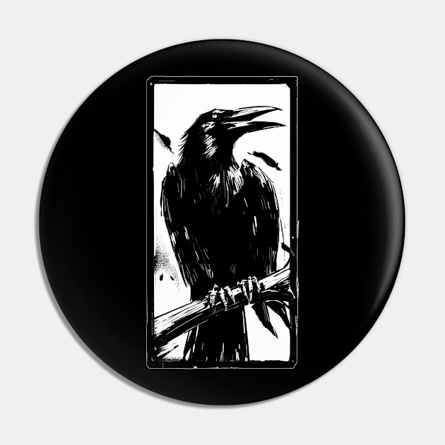 Black raven tarot card Pin by TomFrontierArt