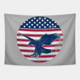 American Flag with Eagle Tapestry